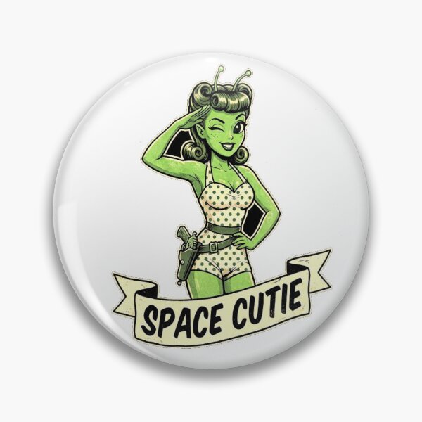 Item preview, Cute vintage pin up alien designed and sold by PalmRock.