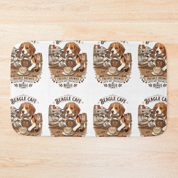 Item preview, Vintage Beagle Dog Barista Coffee Latte Art designed and sold by PictoVibe.