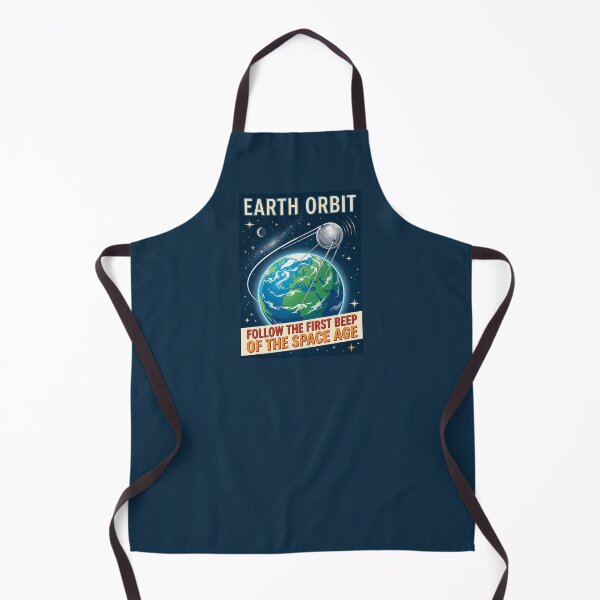 Item preview, Earth Orbit Retro NASA Travel Poster Sputnik Satellite designed and sold by RetroRewind Studio.