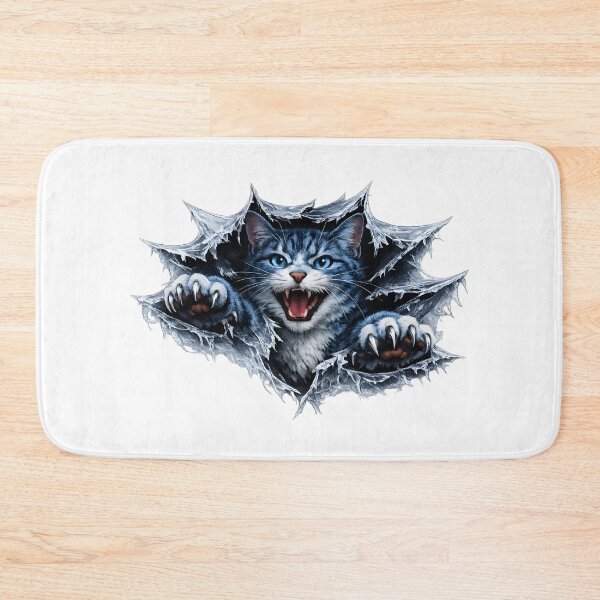 Item preview, Blue Cat Tabby Clawing Through Wall designed and sold by Artmares.