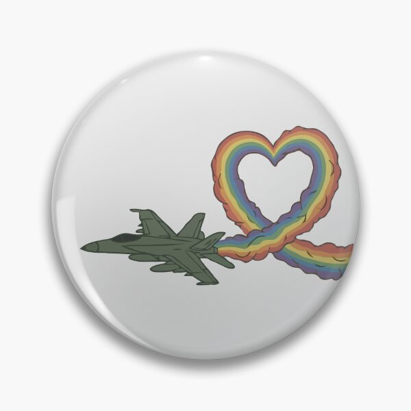 Item preview, Fighter Jet Rainbow Heart Loop designed and sold by Gkinoki.