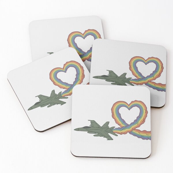 Item preview, Fighter Jet Rainbow Heart Loop designed and sold by Gkinoki.