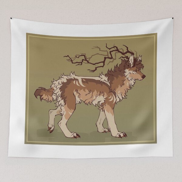 Item preview, Forest Spirit Antler Wolf Nature Graphic designed and sold by GloomWood.