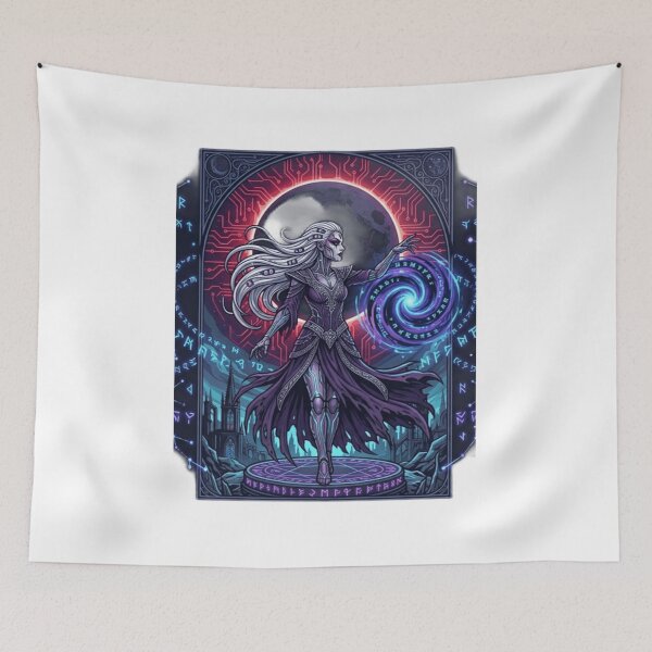 Item preview, Cyber Gothic Sorceress Neon Runes designed and sold by NeoTeeFusion.