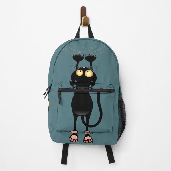 Item preview, Funny Black Cat Hanging Cartoon Design designed and sold by A touch of creativity.