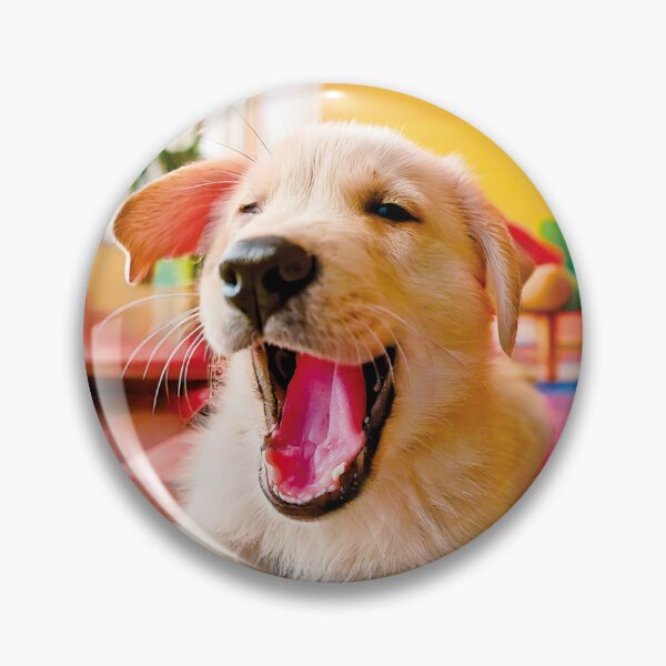 Item preview, Cute Yawning Puppy Cozy Warm Living Room designed and sold by OsakaYumeWorks.