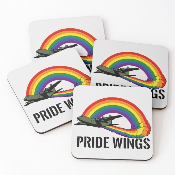 Item preview, Military Plane Rainbow Pride Wings designed and sold by Gkinoki.