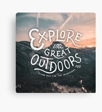 Explore The Great Outdoors Canvas Print