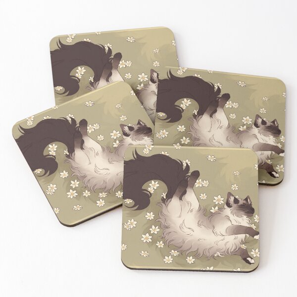 Item preview, Fluffy Longhair Cat Floral Pattern Illustration designed and sold by GloomWood.