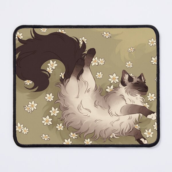 Item preview, Fluffy Longhair Cat Floral Pattern Illustration designed and sold by GloomWood.