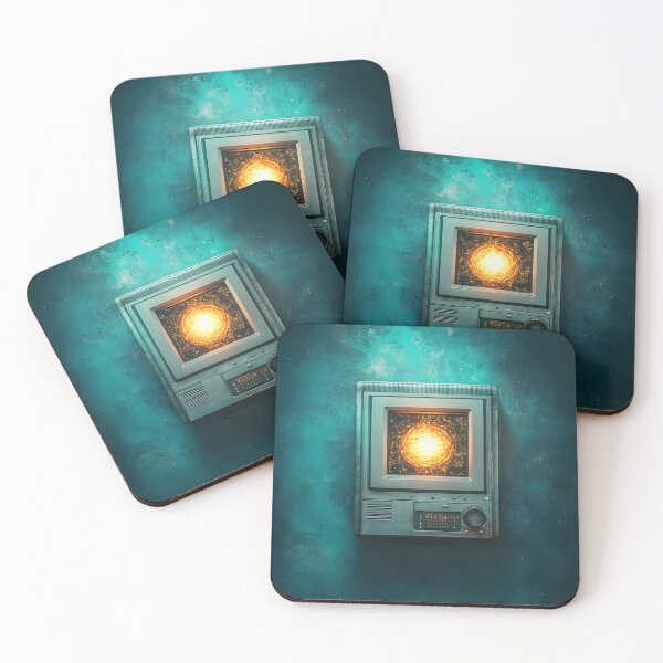 Item preview, Cyberpunk vintage monitor glowing illustration designed and sold by Checho30.