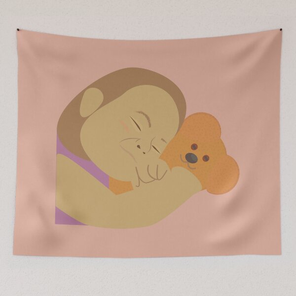 Item preview, Girl Hugging Bear designed and sold by ROSE ANN BANILAR.