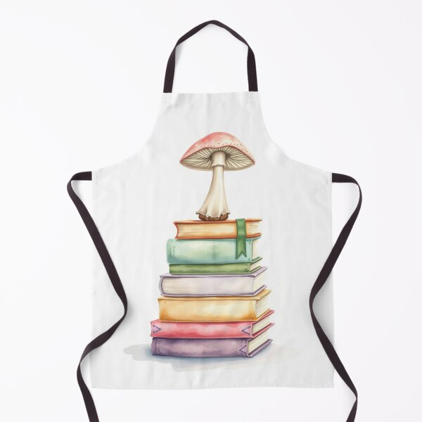 Item preview, Watercolor Mushroom Stacked on Pastel Books designed and sold by Vida e Arte.