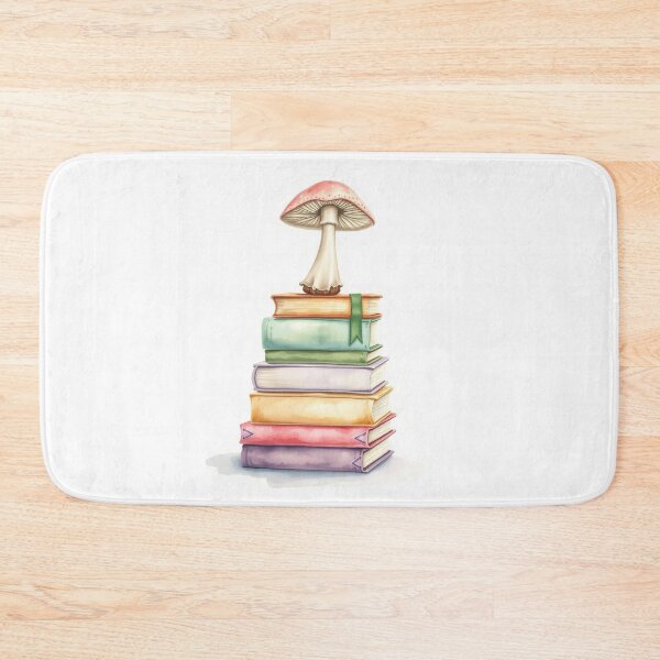 Item preview, Watercolor Mushroom Stacked on Pastel Books designed and sold by Vida e Arte.