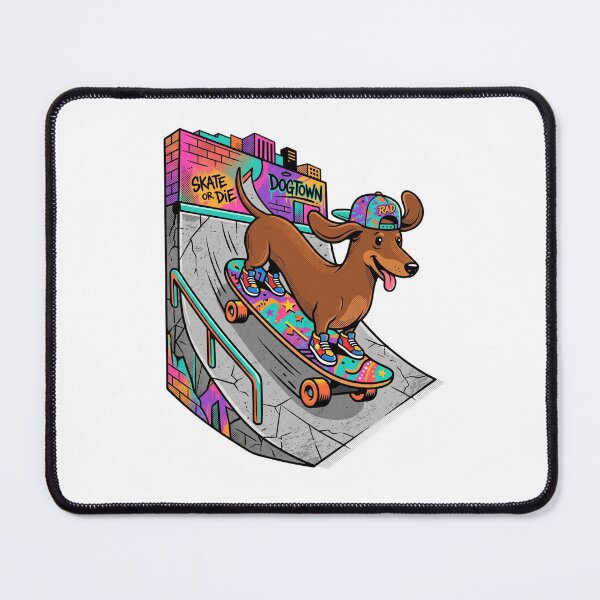 Item preview, Cool Dachshund Skater Skateboard Retro 90s Dog designed and sold by PictoVibe.
