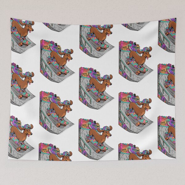 Item preview, Cool Dachshund Skater Skateboard Retro 90s Dog designed and sold by PictoVibe.