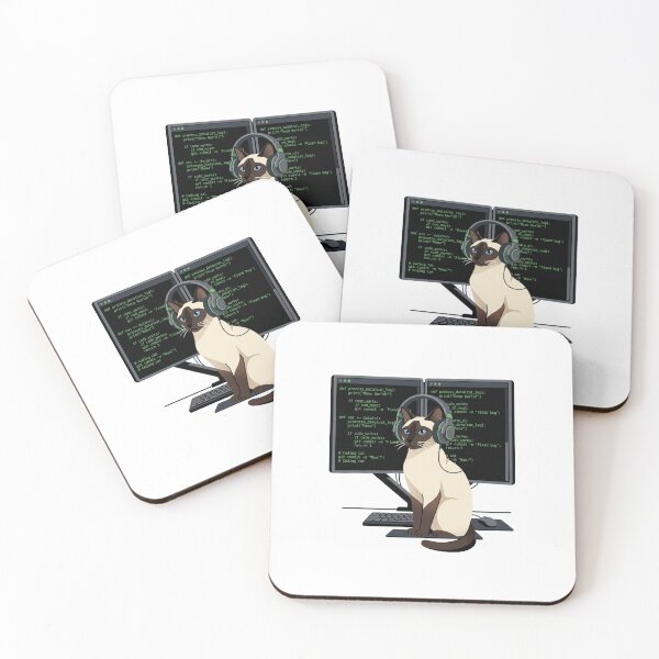 Item preview, Siamese Cat Software Developer Programming Code Tech designed and sold by PictoVibe.