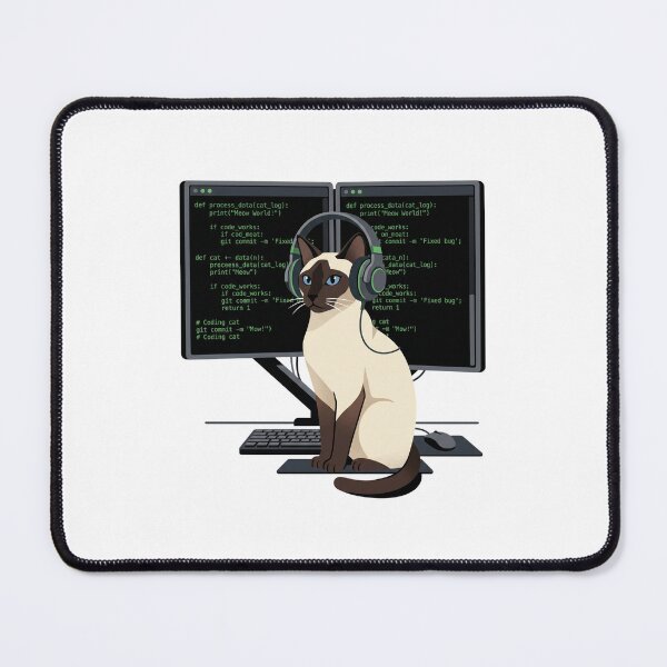 Item preview, Siamese Cat Software Developer Programming Code Tech designed and sold by PictoVibe.