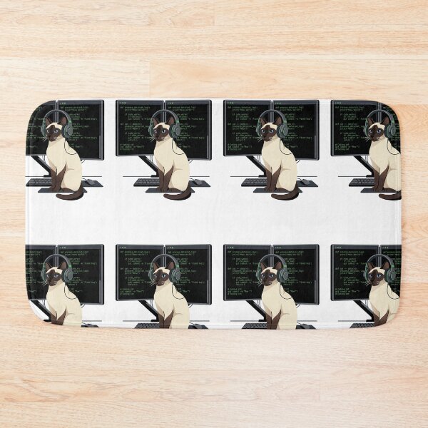 Item preview, Siamese Cat Software Developer Programming Code Tech designed and sold by PictoVibe.