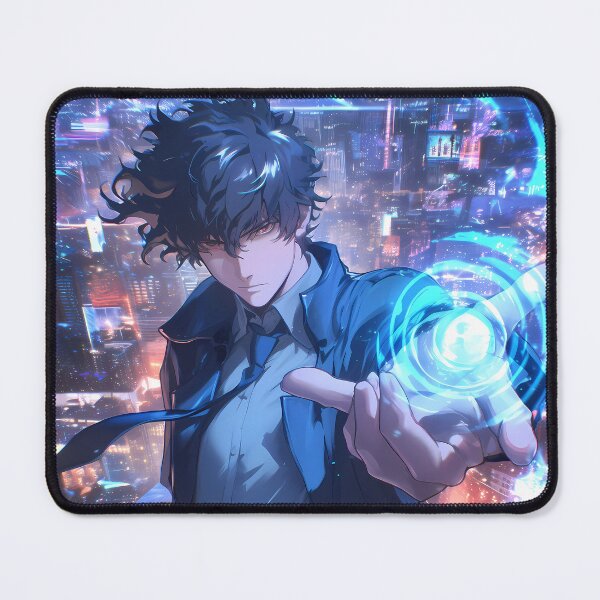 Item preview, Nobuchika Ginoza Psycho Pass Neon Hologram Cyberpunk City Night designed and sold by SuperTeamCanada.