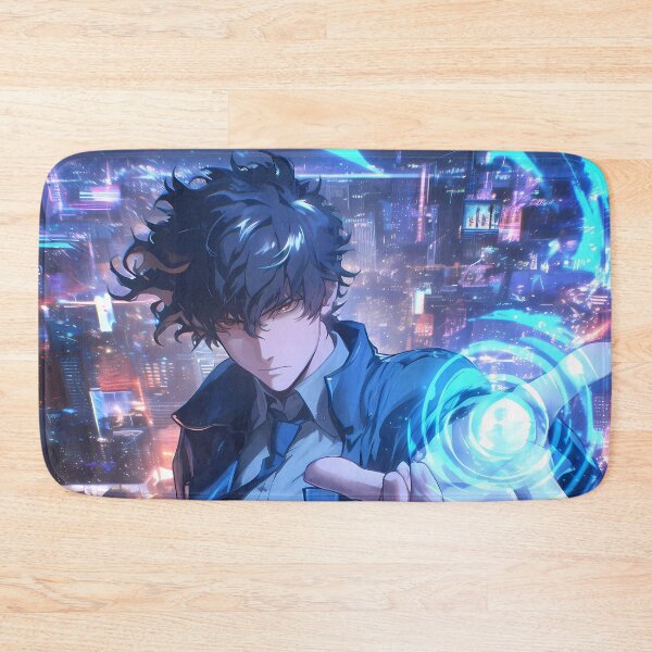 Item preview, Nobuchika Ginoza Psycho Pass Neon Hologram Cyberpunk City Night designed and sold by SuperTeamCanada.