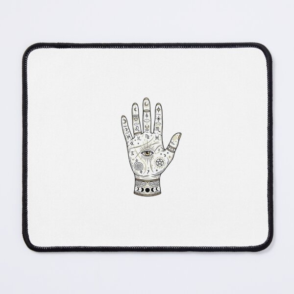 Item preview, Mystical Palmistry Hand with Evil Eye and Astrology Symbols designed and sold by Northern Glow Art.