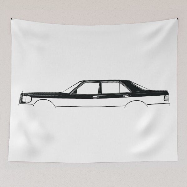 Item preview, 500 SE (W126) (White) designed and sold by Car Silhouettes.