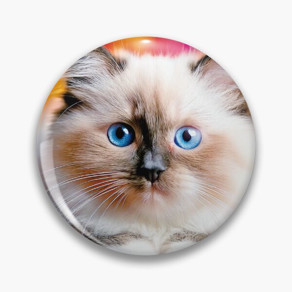 Item preview, Cute Fluffy Kitten Vibrant Abstract Colors Pattern designed and sold by OsakaYumeWorks.