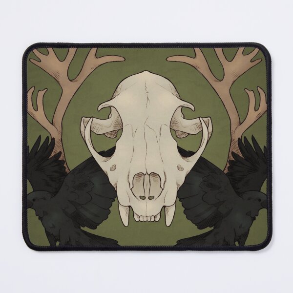 Item preview, Goth Animal Skull and Ravens Goblincore Graphic designed and sold by GloomWood.