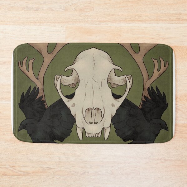 Item preview, Goth Animal Skull and Ravens Goblincore Graphic designed and sold by GloomWood.