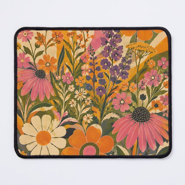 Item preview, 70s Retro Psychedelic Floral Explosion Art designed and sold by ChubbyGoong.