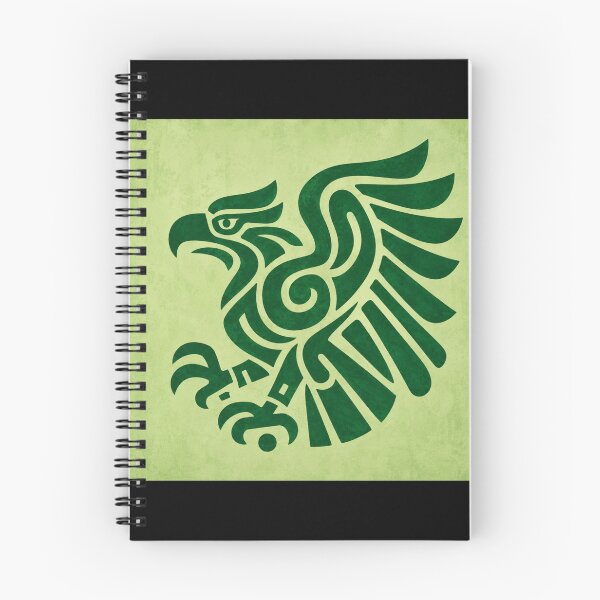 Item preview, Abstract Mexican Eagle Emblem in Deep Green on Light Green Background designed and sold by optimusprime39.
