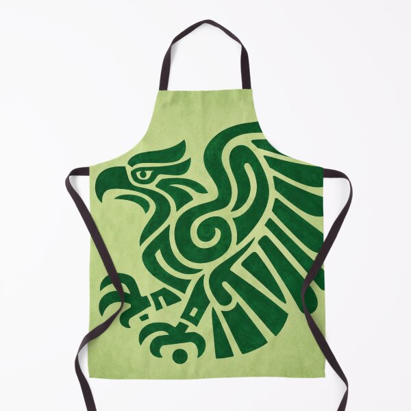 Item preview, Abstract Mexican Eagle Emblem in Deep Green on Light Green Background designed and sold by optimusprime39.