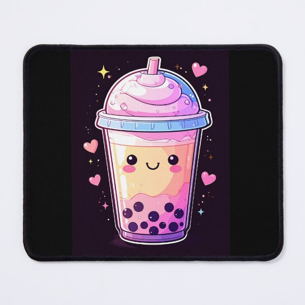 Item preview, Sweet Pastel Pink Kawaii Boba Milk Tea designed and sold by Shiv-Shop9494.