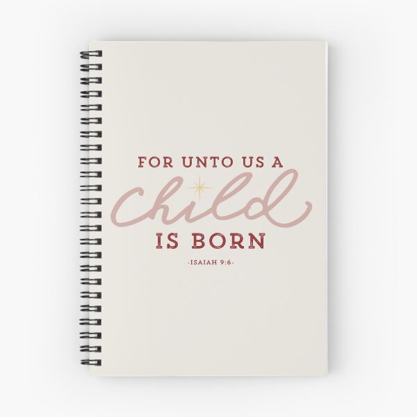 Item preview, For Unto Us a Child Is Born Isaiah 9:6 Christmas Bible Verse Christian Scripture Art designed and sold by Blessed Be Your Name.