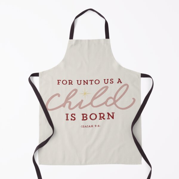 Item preview, For Unto Us a Child Is Born Isaiah 9:6 Christmas Bible Verse Christian Scripture Art designed and sold by Blessed Be Your Name.