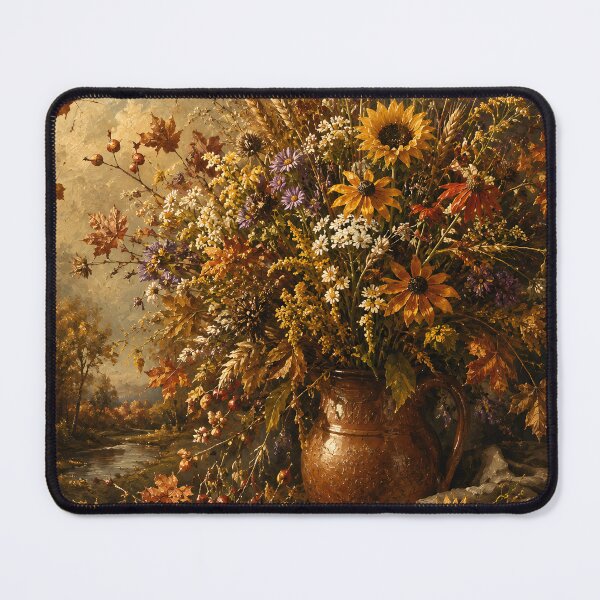 Item preview, Autumn Flower Bouquet Impasto Oil Painting designed and sold by ChubbyGoong.