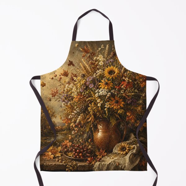 Item preview, Autumn Flower Bouquet Impasto Oil Painting designed and sold by ChubbyGoong.