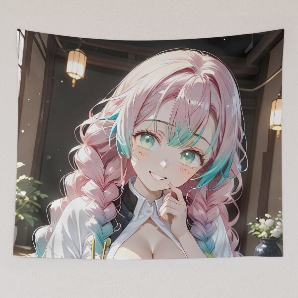 Item preview, Mitsuri Kanroji Demon Slayer Pastel Indoor Daydream designed and sold by Spraykart.