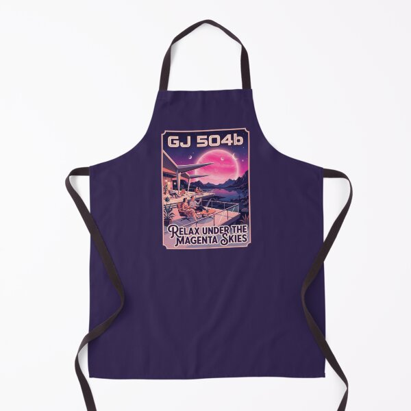 Item preview, GJ 504b Magenta Planet Retro NASA Travel Poster designed and sold by RetroRewind Studio.
