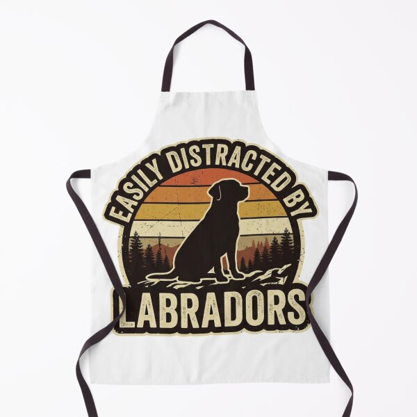 Item preview, Retro Easily Distracted by Labradors Sticker - Funny Dog Lover Gift designed and sold by Meharshop.