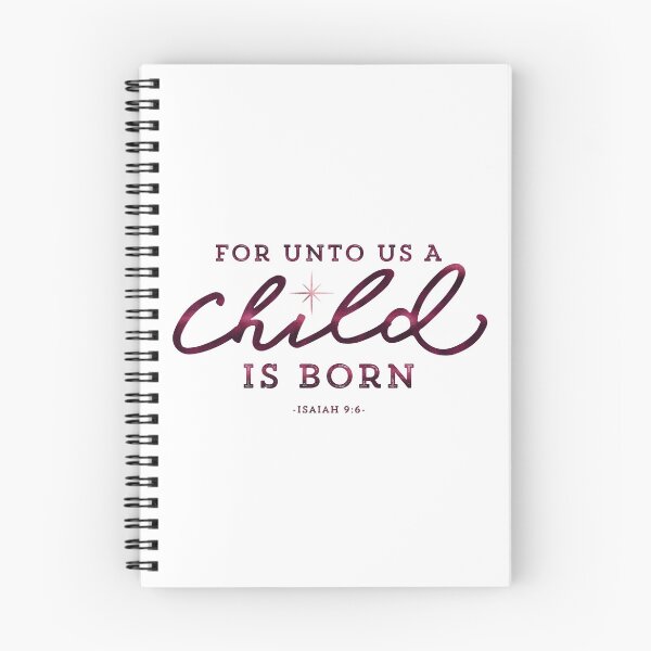 Item preview, For Unto Us a Child Is Born Isaiah 9:6 Christmas Bible Verse Christian Scripture Art designed and sold by Blessed Be Your Name.
