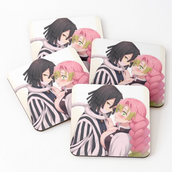 Item preview, Obanai Iguro Demon Slayer Closeup Romance With Mitsuri designed and sold by Spraykart.