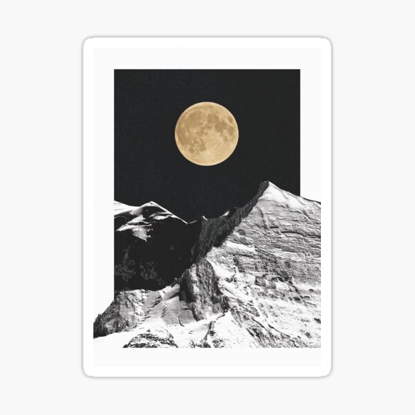 "golden moon " Sticker by Dada22 Redbubble