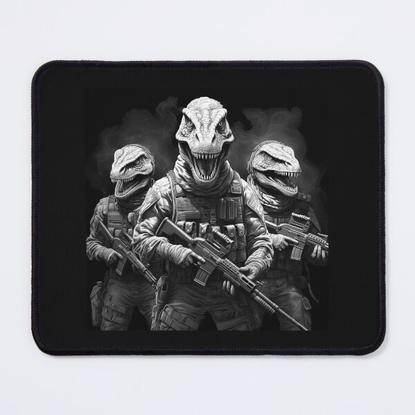 Item preview, Black and White Tactical Raptor Squad Art designed and sold by inkoutninja.