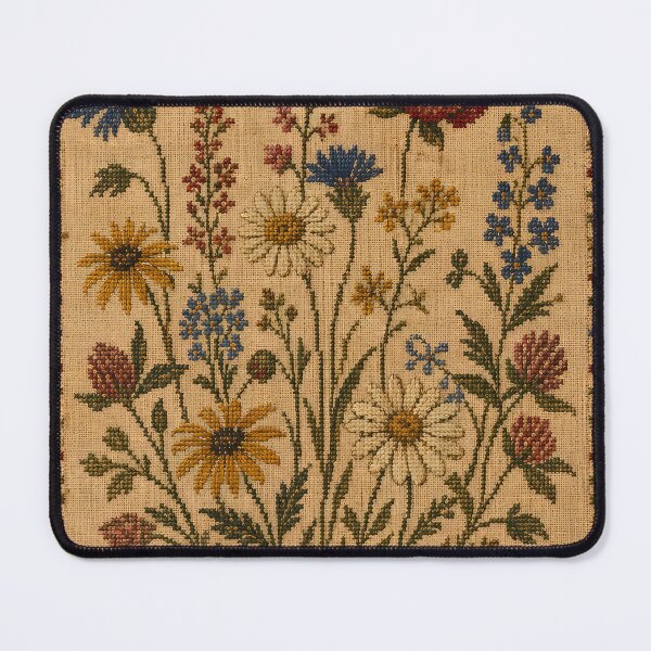 Item preview, Antique Floral Needlework Cross Stitch Sampler Art designed and sold by ChubbyGoong.