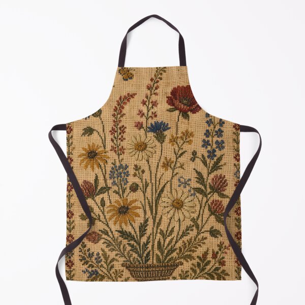 Item preview, Antique Floral Needlework Cross Stitch Sampler Art designed and sold by ChubbyGoong.