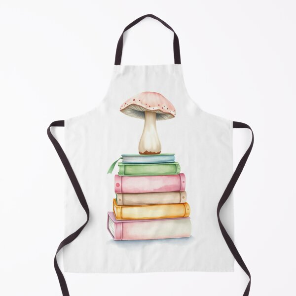 Item preview, Watercolor Pink Mushroom on Stacked Books designed and sold by Vida e Arte.