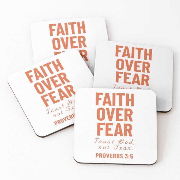 Item preview, Faith Over Fear | Christian Inspirational Typography | Trust God Not Fear Design designed and sold by For His  Glory.
