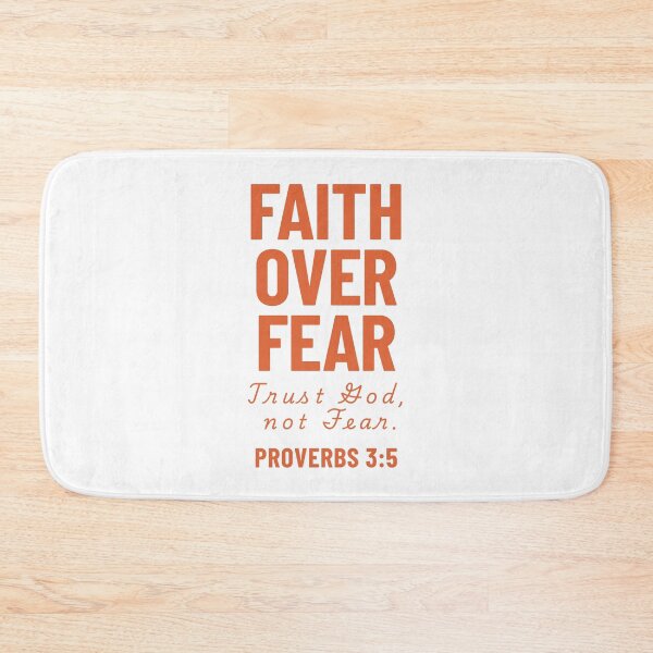 Item preview, Faith Over Fear | Christian Inspirational Typography | Trust God Not Fear Design designed and sold by For His  Glory.